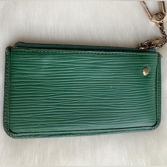 ✨LOUIS VUITTON Vintage Epi Leather Cles Coin Purse Pouch Key Holder Borneo Green - Picture 3 of 13